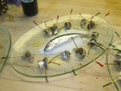 Smelt with caperberries