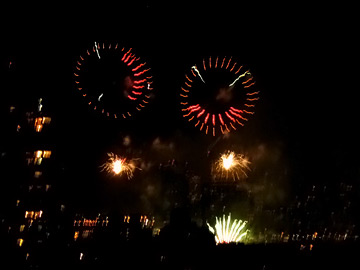 Fireworks from 175 Adams Street