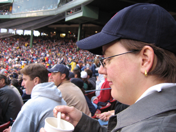 Anne at a Red Sox game